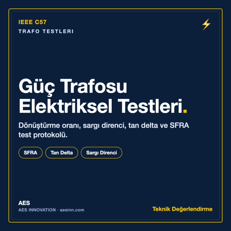 Güç Trafosu Elektriksel Testleri — Trafo Testleri bilgilendirme kartı (AES)