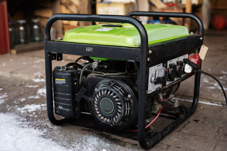 Gasoline portable generator. Mobile backup standby Generator.