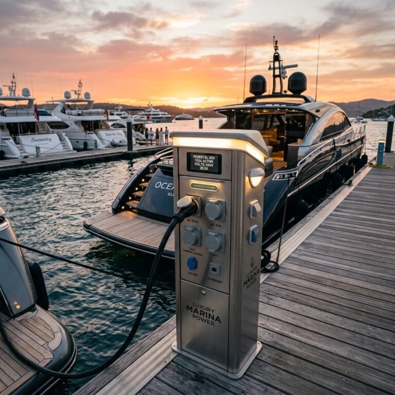 Marina electrical pedestal